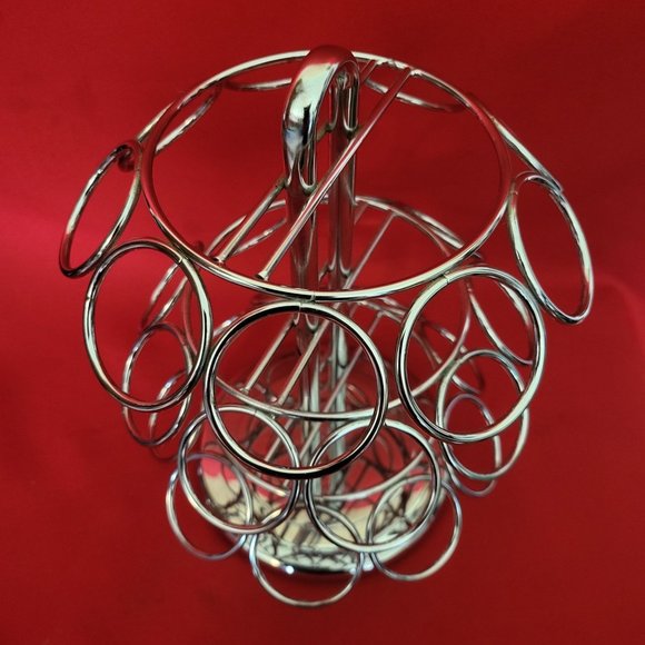 Coffee Pod Holder 27 Chrome Spinning Carousel Countertop - Picture 7 of 10